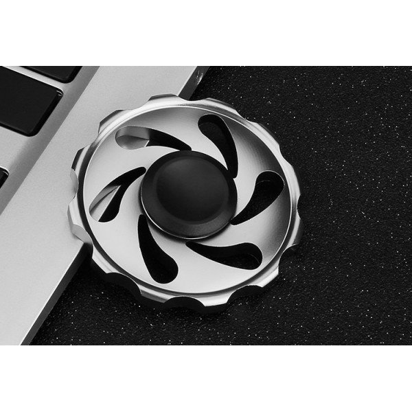 Wholesale Wheel Design Aluminum Metal Fidget Spinner Stress Reducer Toy for Autism Adult, Child (Space Gray)